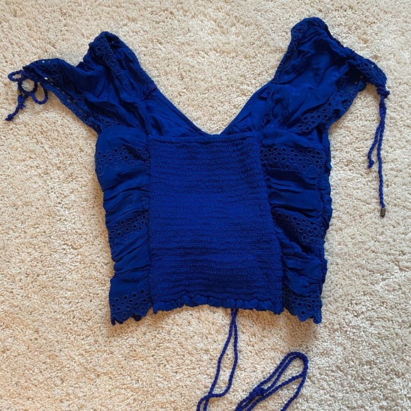 free people colbalt blue top - Picture 2 of 2